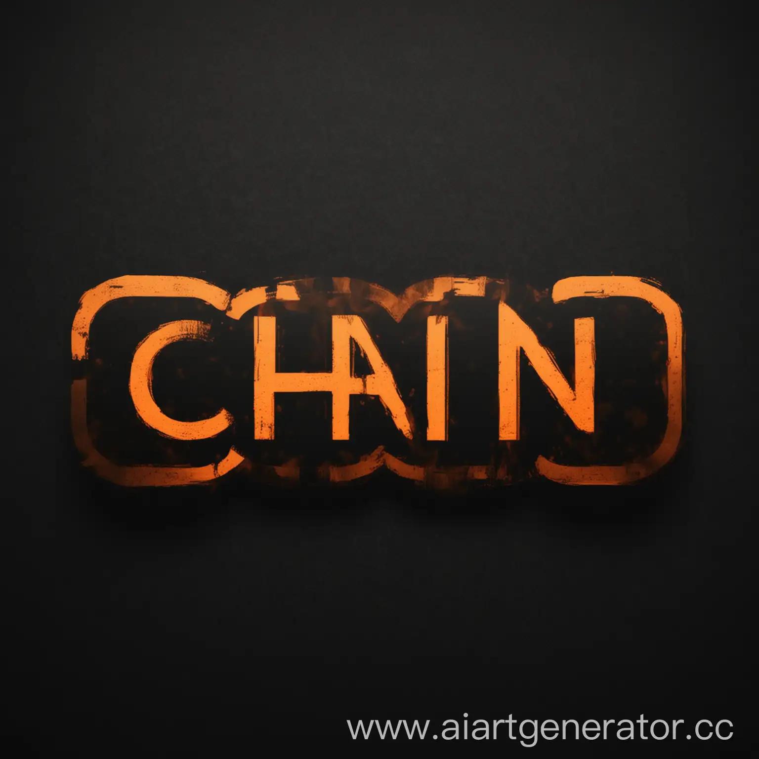 Сделай картинки для контента с логотипом PMChain на черном фоне с оранжевыми буквами