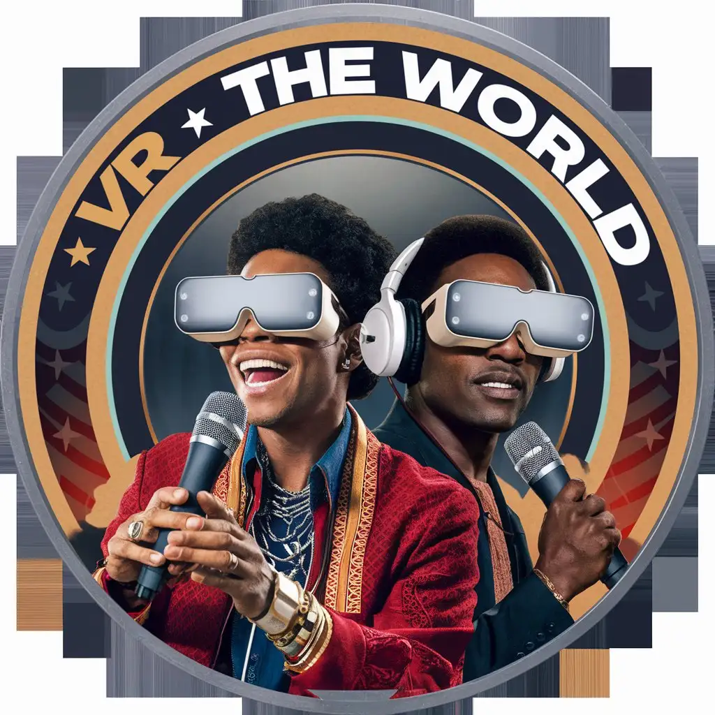 Lionel Richie and Stevie Wonder in VR Glasses Singing
