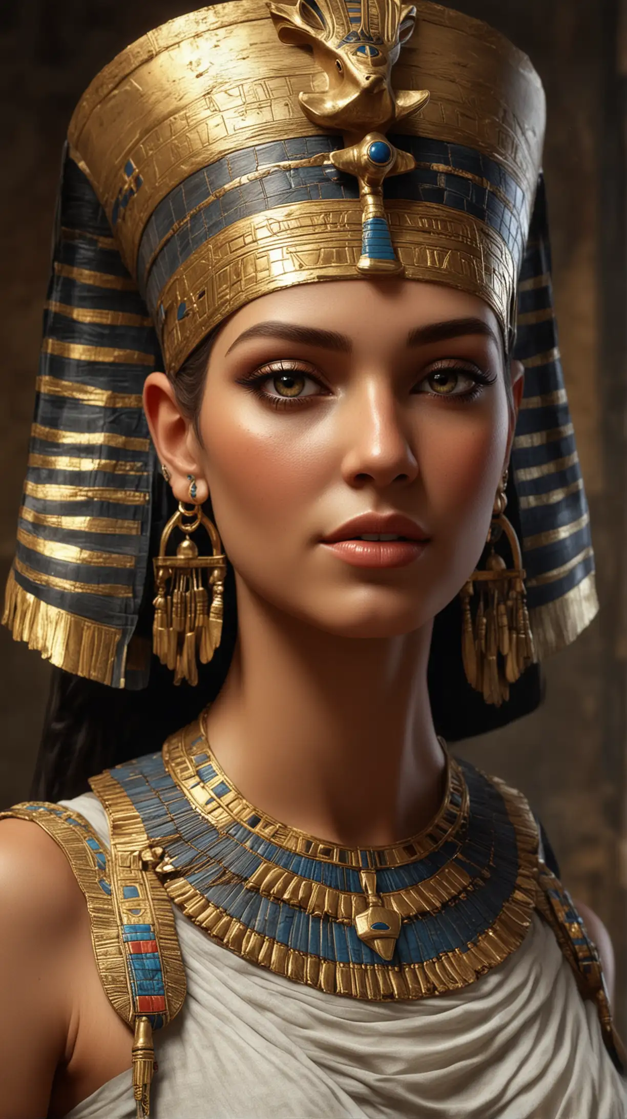 Hyper Realistic Portrait of a Beautiful Woman in Ancient Egypt