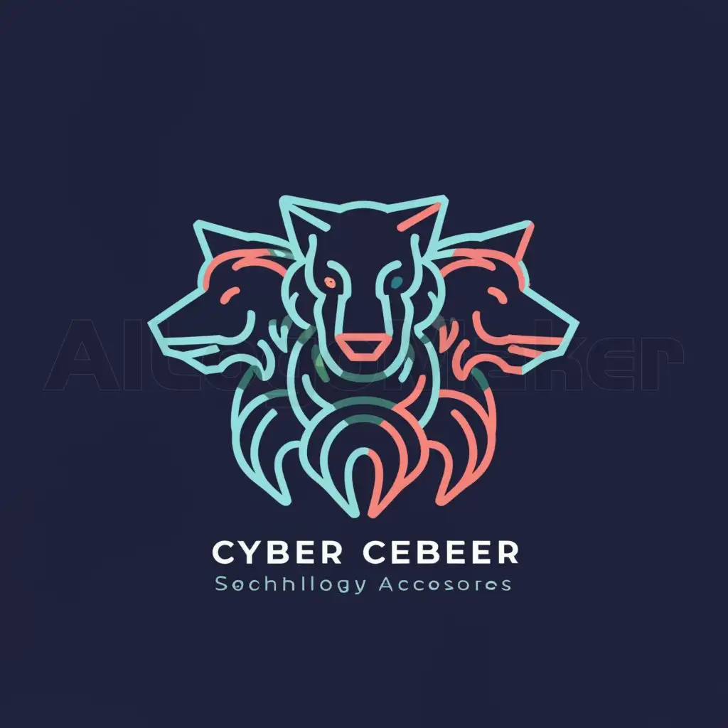 a logo design,with the text "CYBER CERBER", main symbol:LOGOTIP PRILZHENIYA DLYA SMARTFONA,Moderate,be used in Technology industry,clear background