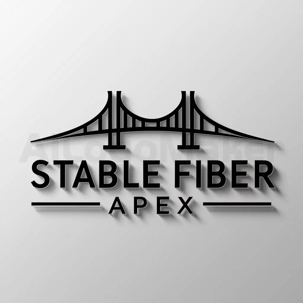 a logo design,with the text "stable fiber apex", main symbol:bridge, stable,Moderate,be used in Construction industry,clear background