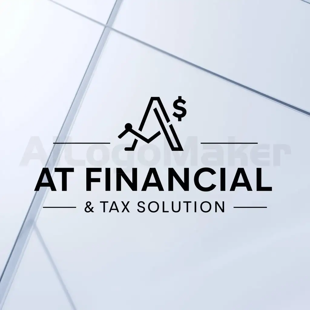 a logo design,with the text "At Financial & Tax Solution", main symbol:At Financial & Tax Solution,Minimalistic,be used in Finance industry,clear background