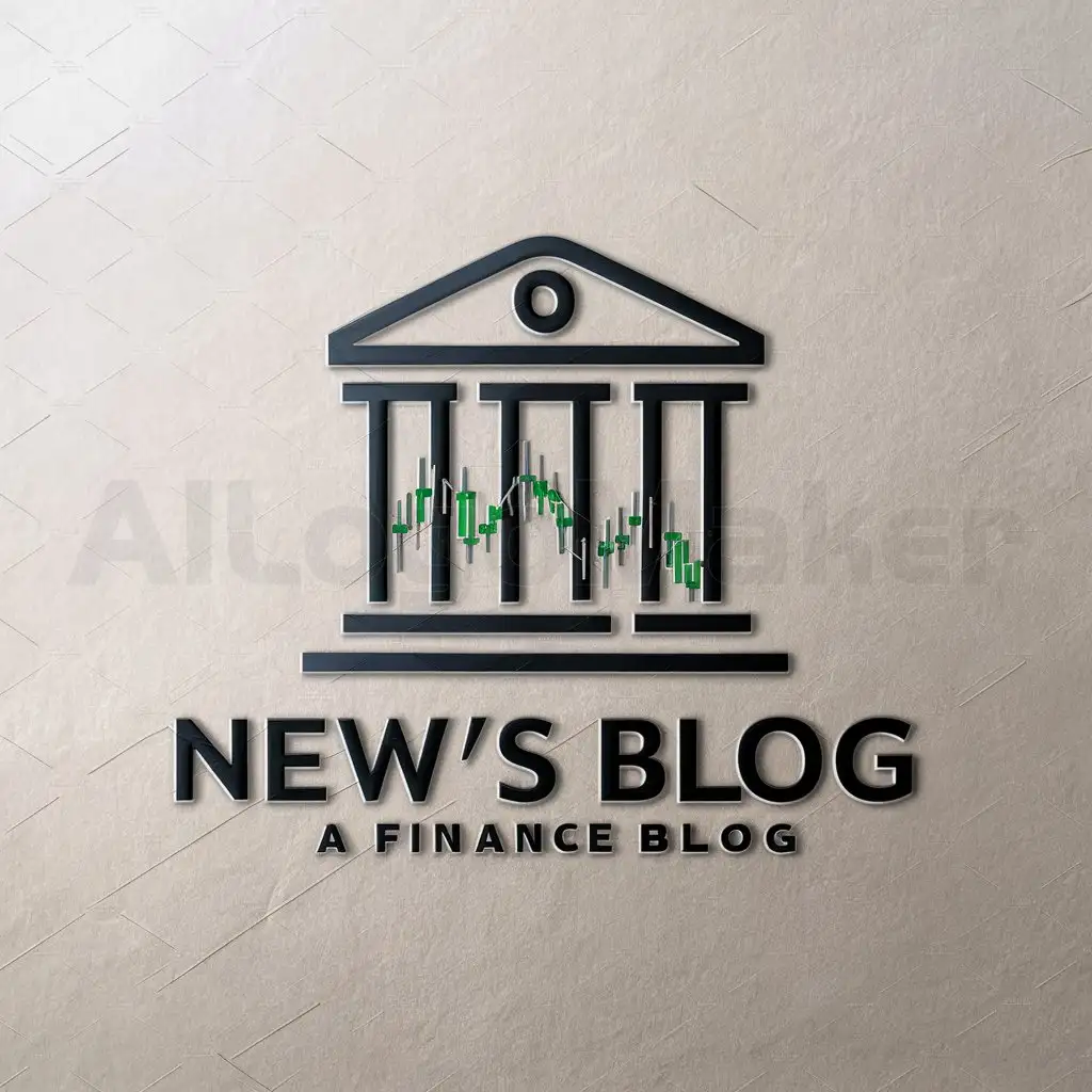 a logo design,with the text "New's Blog", main symbol:Bank,Moderate,be used in Finance industry,clear background