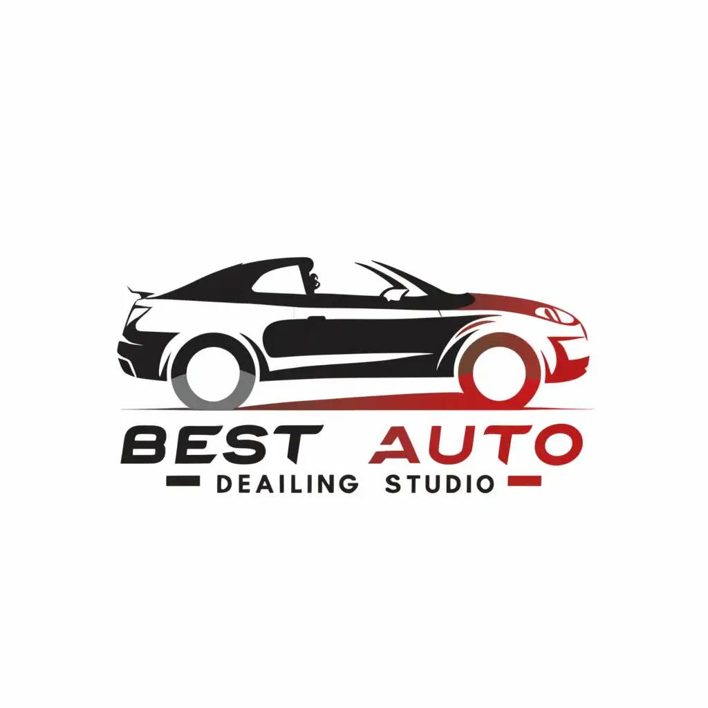 a logo design,with the text "BestAuto", main symbol:Detailing studio,Minimalistic,clear background