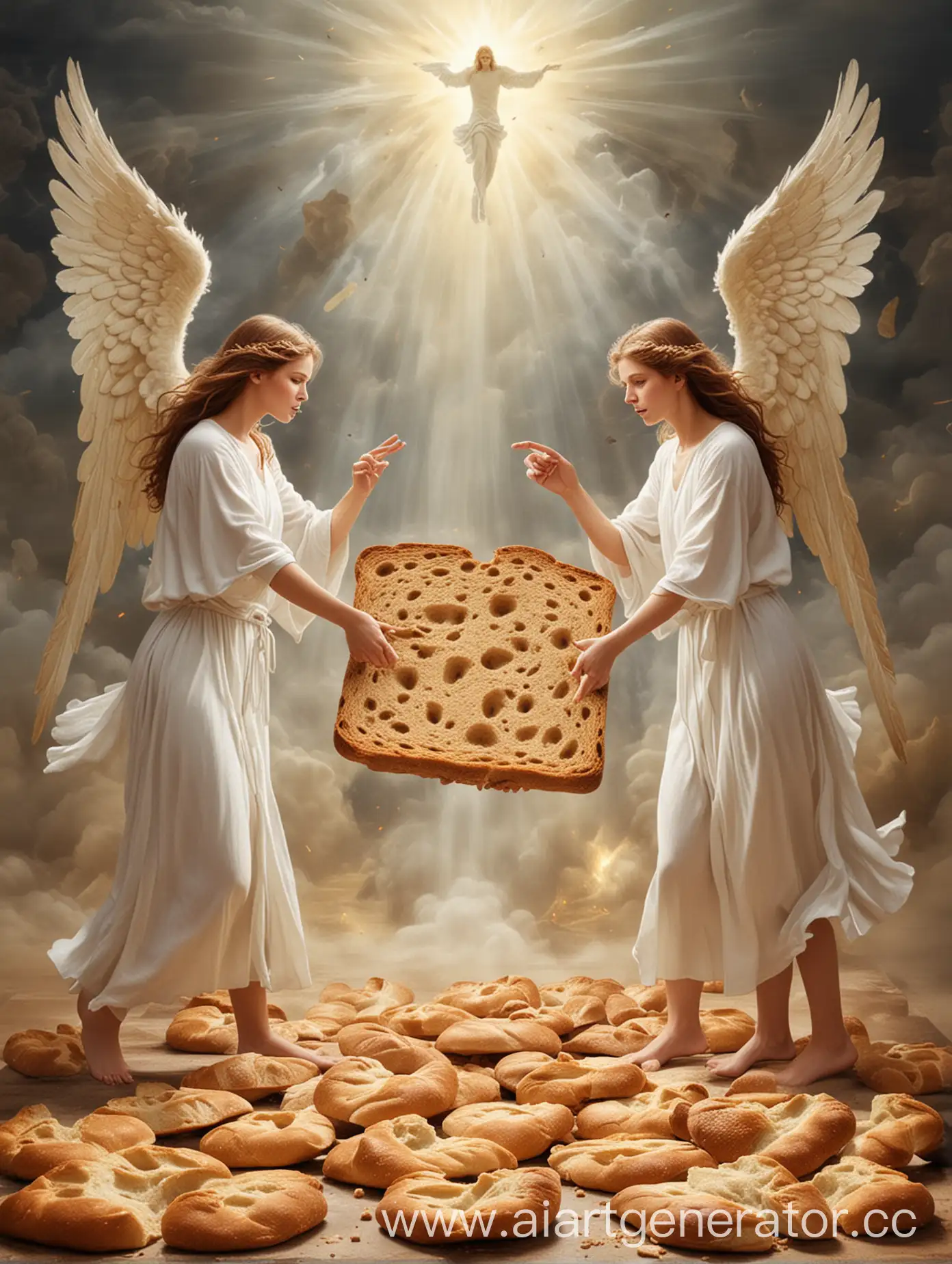 Heavenly-Battle-Angels-vs-Demons-Fighting-Over-Bread