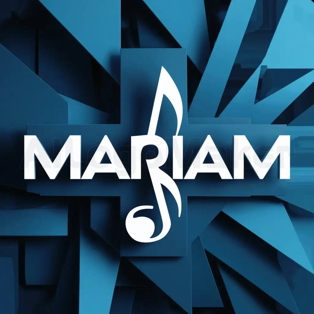 a logo design,with the text "Mariam", main symbol:Nota musical,complex,clear background