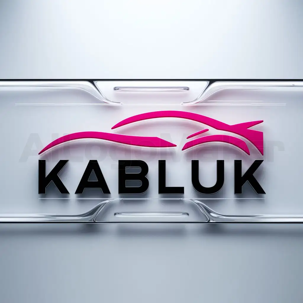 a logo design,with the text "KABLUK", main symbol:pink car,Minimalistic,be used in Automotive industry,clear background