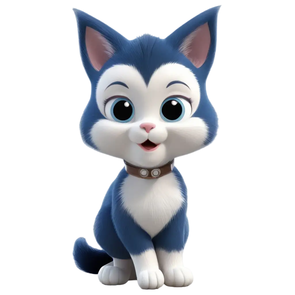 3D-Liked-Cat-PNG-Image-Open-Blue-Colored-with-White-Fur