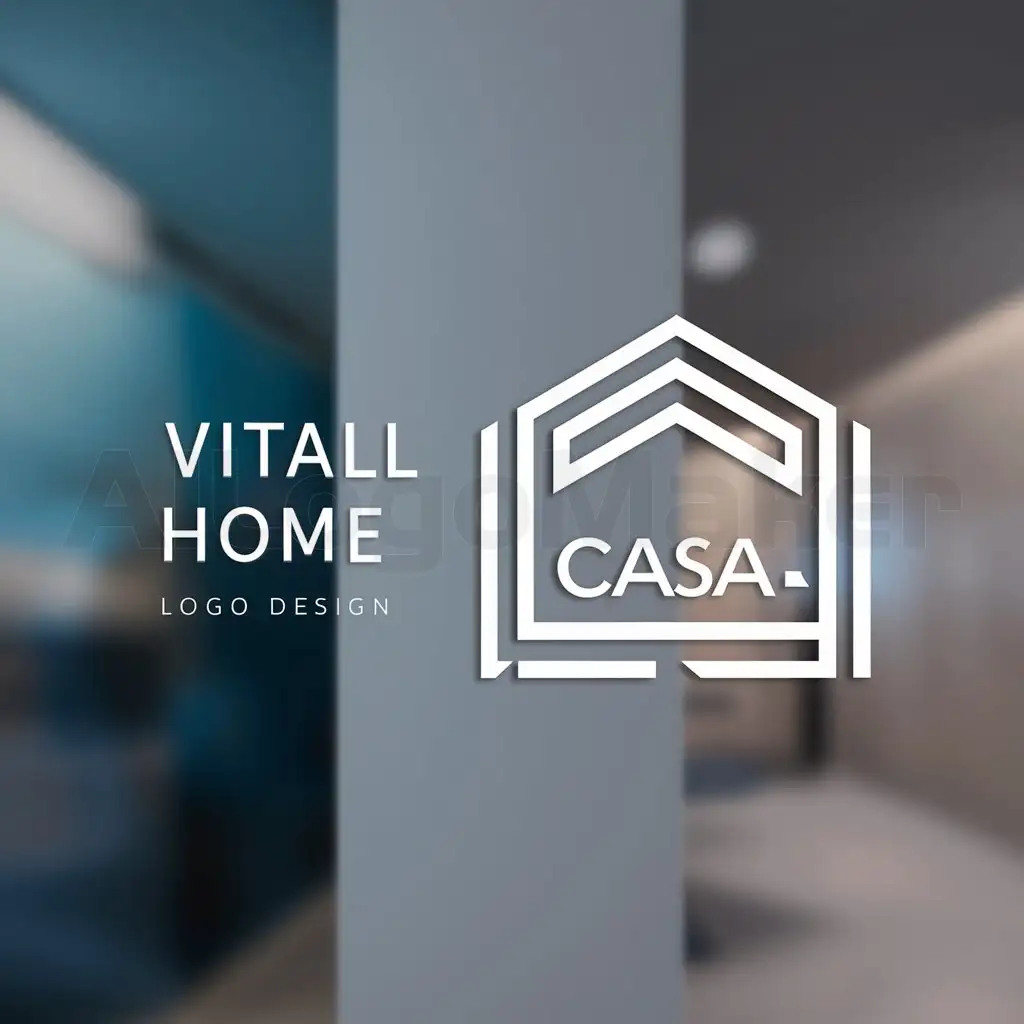 a logo design,with the text "VITALLHOME", main symbol:CASA,complex,clear background