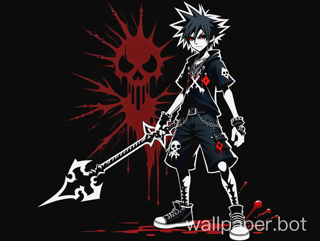 Emo-Sora-Kingdom-Hearts-Dark-Keyblade-Wallpaper