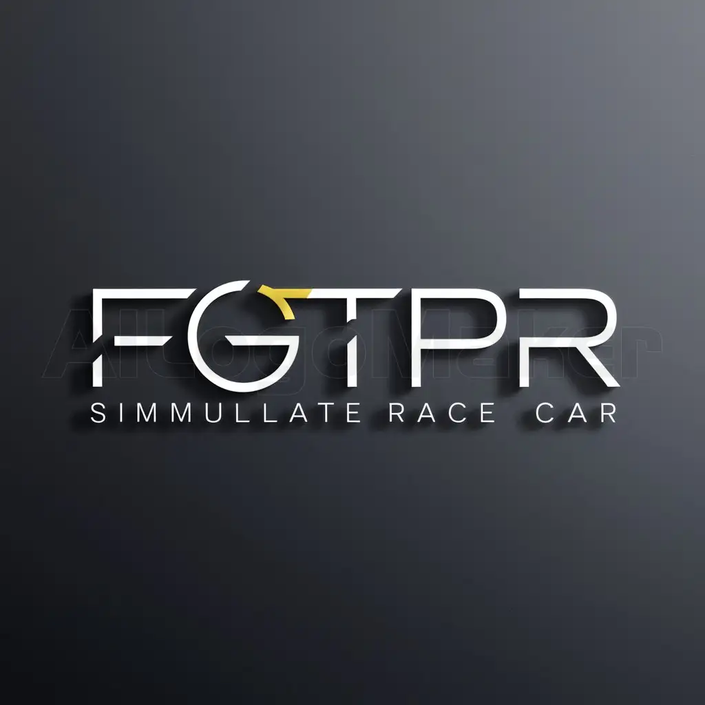 a logo design,with the text "fgtpr simulate race car", main symbol:jiǎn yuē,Minimalistic,be used in Automotive industry,clear background