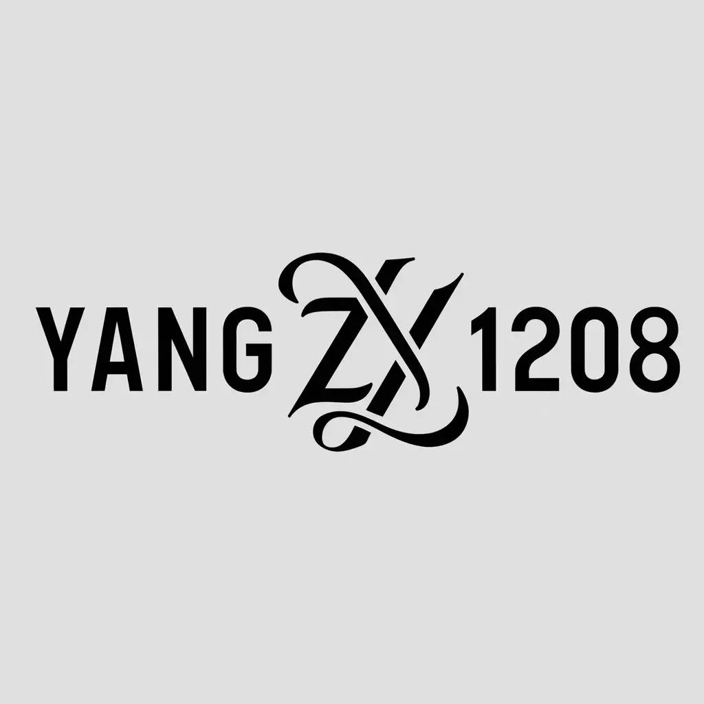 a logo design,with the text "Yang Zhao 1208", main symbol:Zy,Moderate,clear background