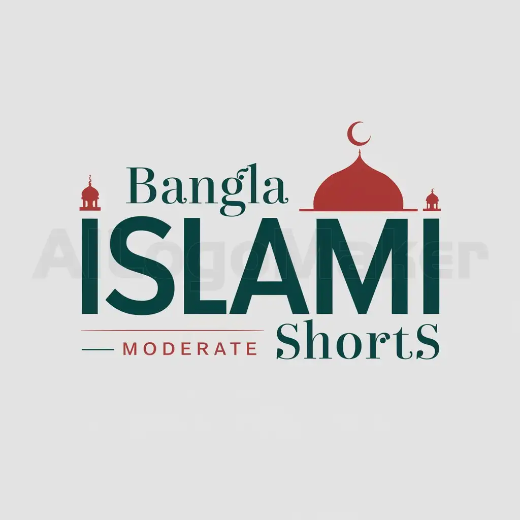 LOGO-Design-For-Bangla-Islami-Shorts-Simple-and-Clear-Text-with-Cultural-Symbol