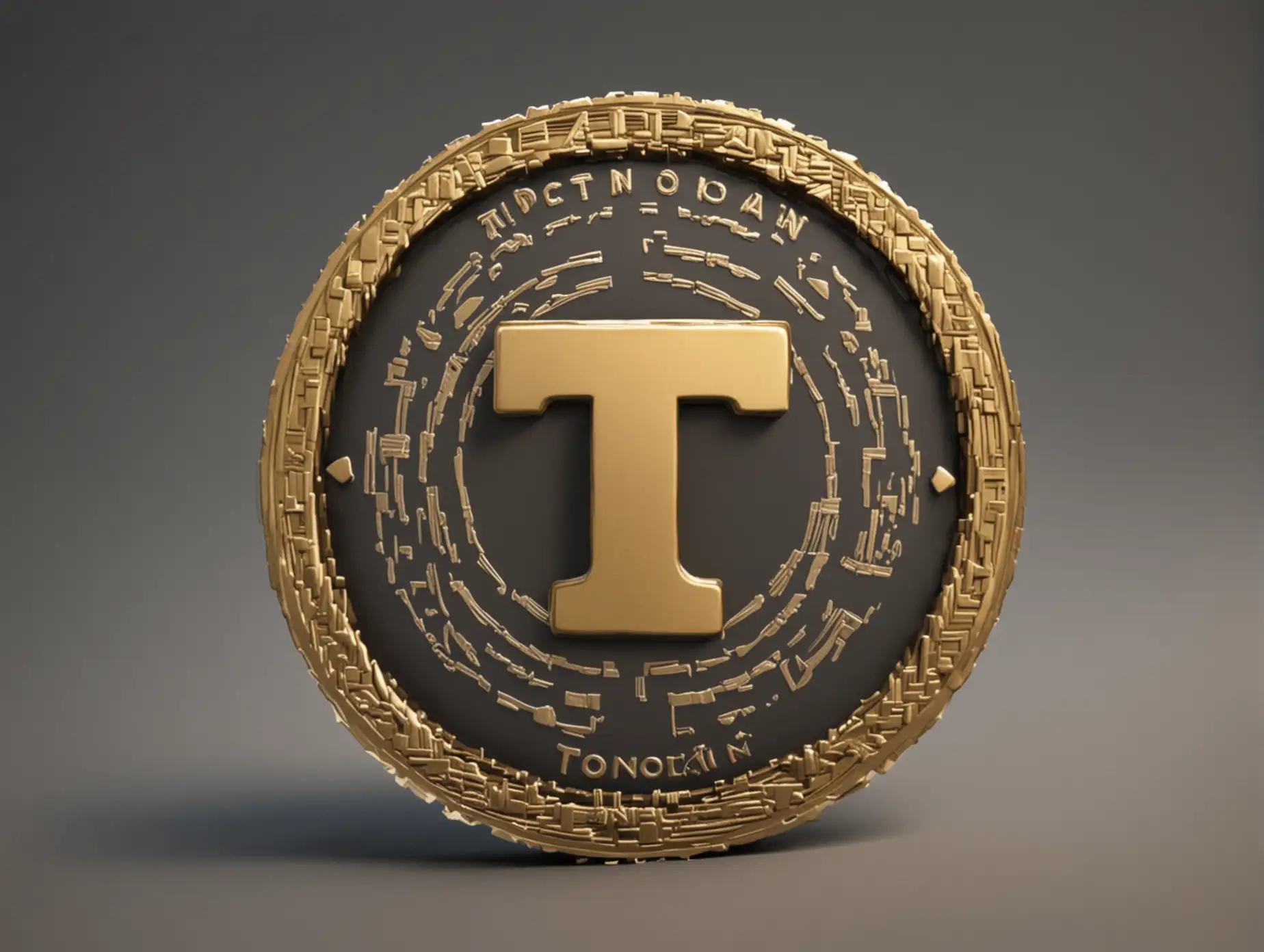 Shiny-3D-TONCOIN-Coin-Rendering-with-Realistic-Texture-and-Lighting