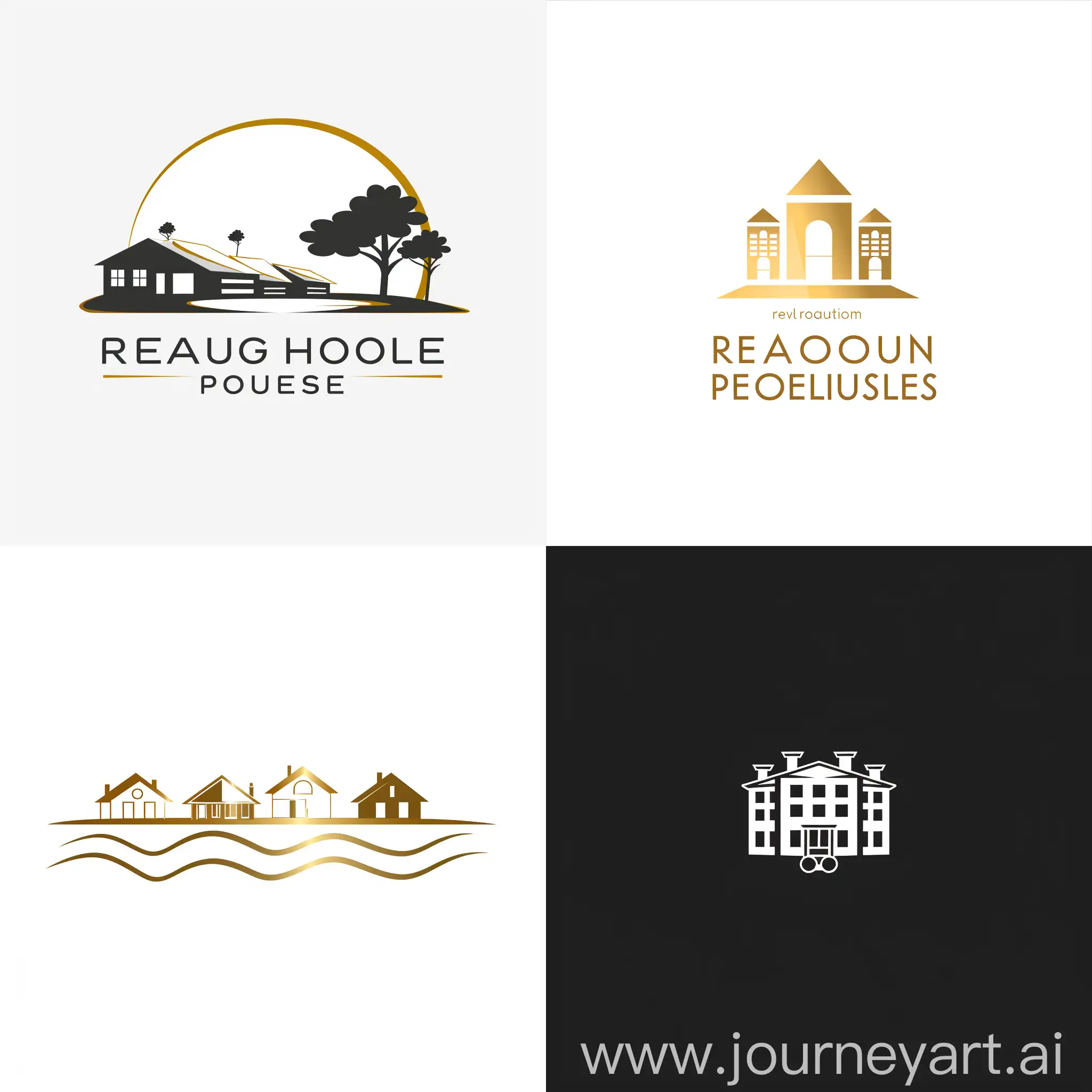 
stilous luxurious properties minimalist logo for real estate agent, no details, back and white, no colors, white background color