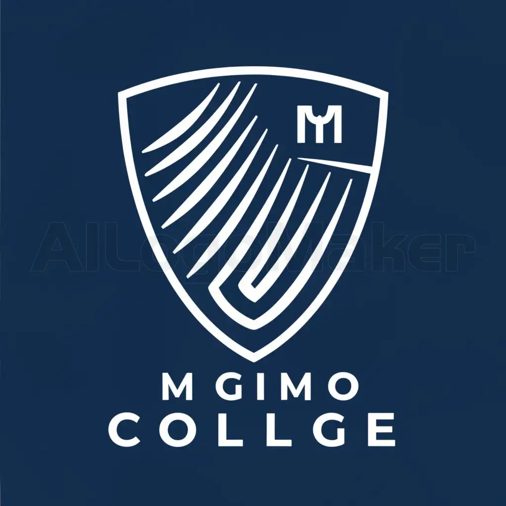 a logo design,with the text "MGIMO College", main symbol:Shield,Moderate,be used in education industry,clear background