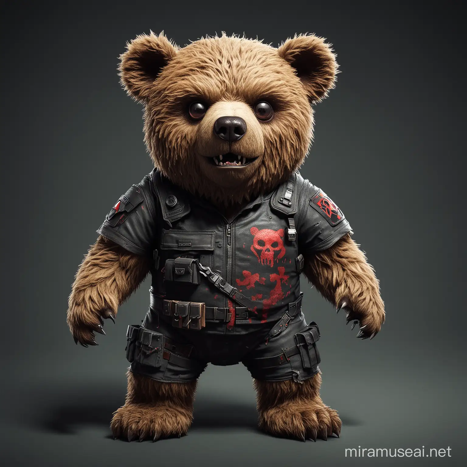 Zombie bear in the style of Resident Evil.