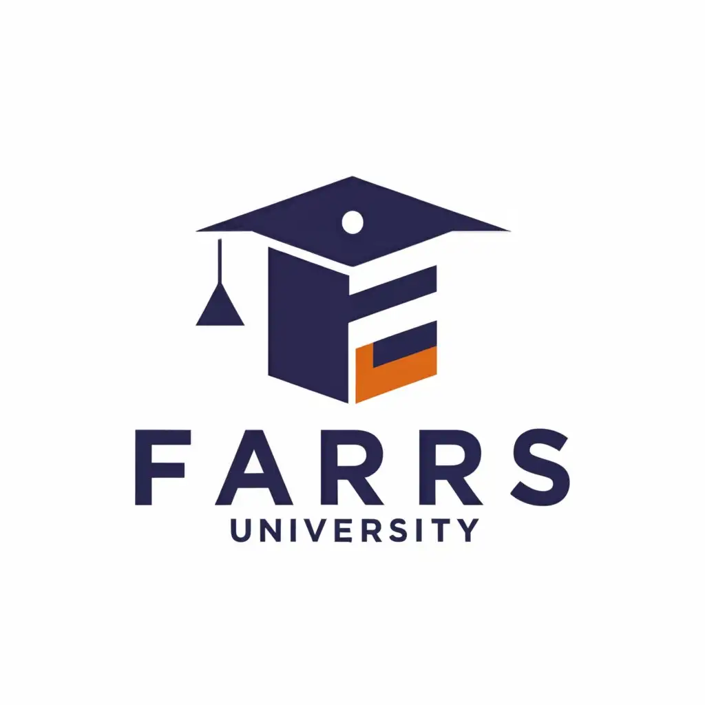 a logo design,with the text "FARS", main symbol:F and University,complex,be used in Education industry,clear background