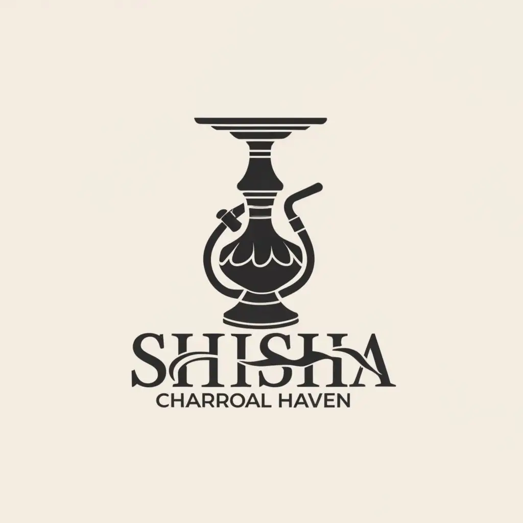 LOGO-Design-for-Shisha-Charcoal-Haven-Stylish-Typography-with-Hookah-Element