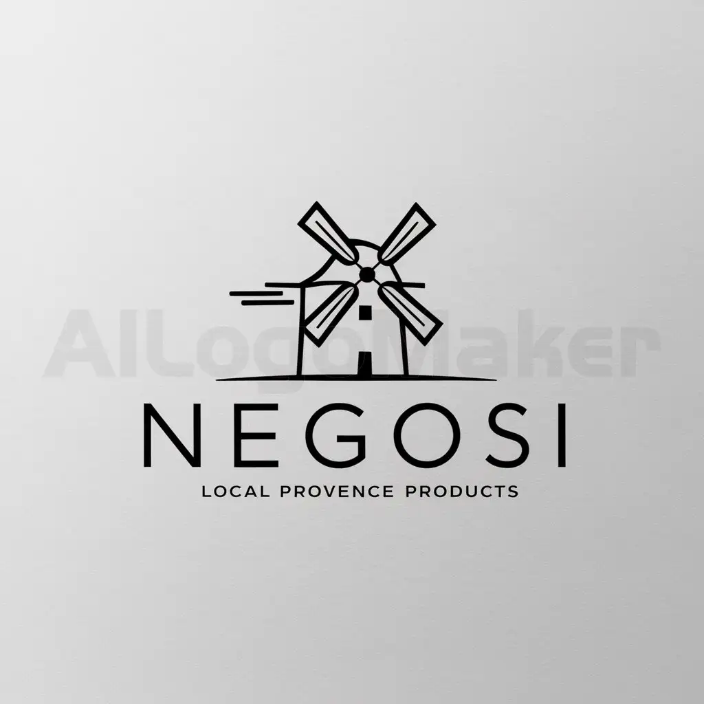 LOGO-Design-For-Negosi-Minimalistic-Windmill-Symbol-for-Local-Products-from-Provence