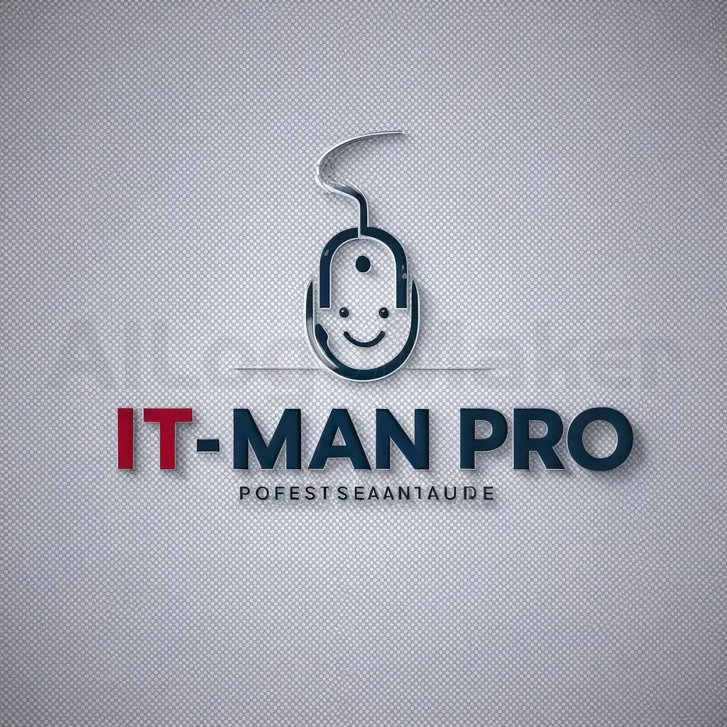 a logo design,with the text "IT-Man Pro", main symbol:create a logo for a business it,Minimalistic,clear background