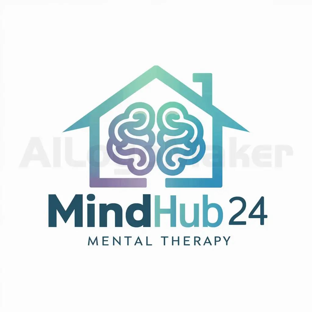 a logo design,with the text "Mindhub 24", main symbol: Sure, I can create sample logos for your mental wellness therapy company "MindHub 24". However, I'm a text-based AI model and cannot physically create images. But I can suggest some designs based on your description. Here are ten sample logos for MindHub 24 with the mind or mental wellness symbol incorporated inside a house:

1. A simple line drawing of a house with an outlined brain inside it, with "Mindhub24" written underneath in lowercase letters.
2. A stylized house design with a soothing blue color palette and a minimalist mind symbol integrated within it. The words "Mindhub 24" would be written vertically on the right side of the image.
3. A serene landscape illustration of a cottage nestled in the woods, with an abstract representation of the mind symbol subtly placed in the front yard. "Mindhub 24" could be placed horizontally at the bottom of the logo.
4. A cartoon-style house with open windows and doors that reveal a peaceful brain symbol inside it, surrounded by soft pastel colors and the words "Mindhub 24."
5. A stylized house design made up of swirling lines that form a soothing pattern, with the mind symbol incorporated into the middle of the house. The text "Mindhub 24" would be written in bold letters above or below the image.
6. A simple but elegant logo featuring a black-and-white line drawing of a house with the brain symbol inside it. The words "Mindhub 24" could be written in a clean, sans-serif font underneath.
7. A stylized house design made up of interconnected circles that represent the mind symbol. The word "Mindhub" would be written horizontally across the top, with "24" written vertically on the right side of the image.
8. A whimsical logo featuring a house with an open door and windows revealing a colorful brain symbol inside it. The words "Mindhub 24" would be written in a playful, hand-drawn font at the bottom of the logo.
9. A sleek and modern design featuring a minimalist house shape made up of interconnected lines that form the mind symbol. The text "Mindhub 24" could be written horizontally below or above the image in a bold, sans-serif font.
10. A soothing logo featuring a tranquil cottage scene with a sunset in the background and a subtle mind symbol incorporated into the side of the house. The words "Mindhub 24" would be written in a delicate, cursive font above or below the image.,Minimalistic,be used in Medical Dental industry,clear background