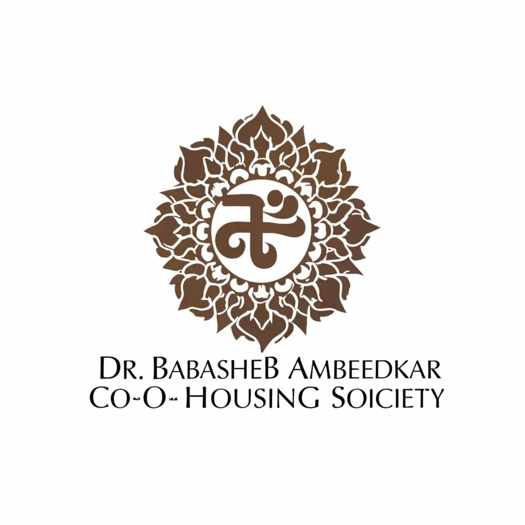 a logo design,with the text "dr babasaheb ambedkar co op houingg so ltd", main symbol:"Design a logo that encapsulates the spirit and values of Dr. Babasaheb Ambedkar Co-op Housing Society without featuring any individual's face. Incorporate iconic symbols associated with Dr. Ambedkar such as the Dharma Chakra, the Constitution of India, or the lotus flower, representing purity and enlightenment. Ensure that the logo prominently displays the society's name in a manner that reflects unity, progress, and community empowerment. Emphasize inclusivity and the collective ethos of the society, capturing Dr. Ambedkar's vision of social justice and equality."



,Moderate,clear background