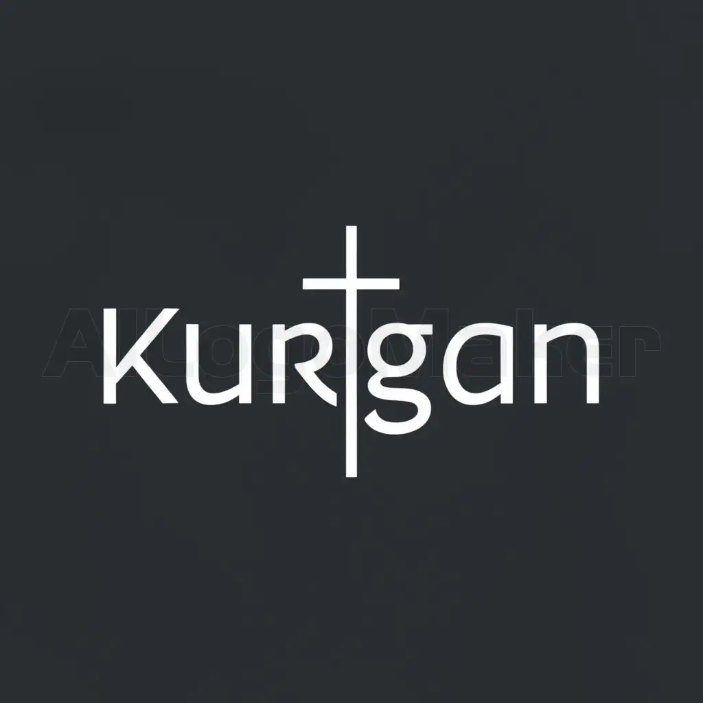 a logo design,with the text "Kurgan", main symbol:Orthodox cross,Minimalistic,be used in Internet industry,clear background