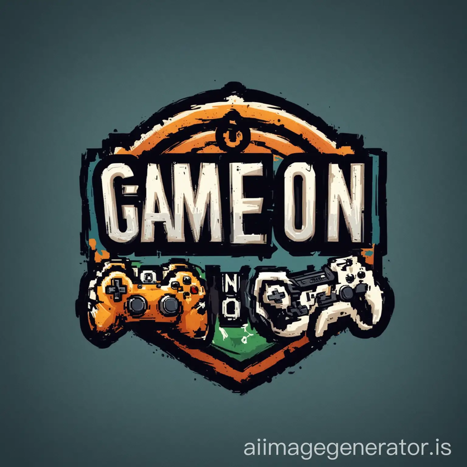 ''game on'' podcast logo (sport : hockey, soccer and controller gaming)