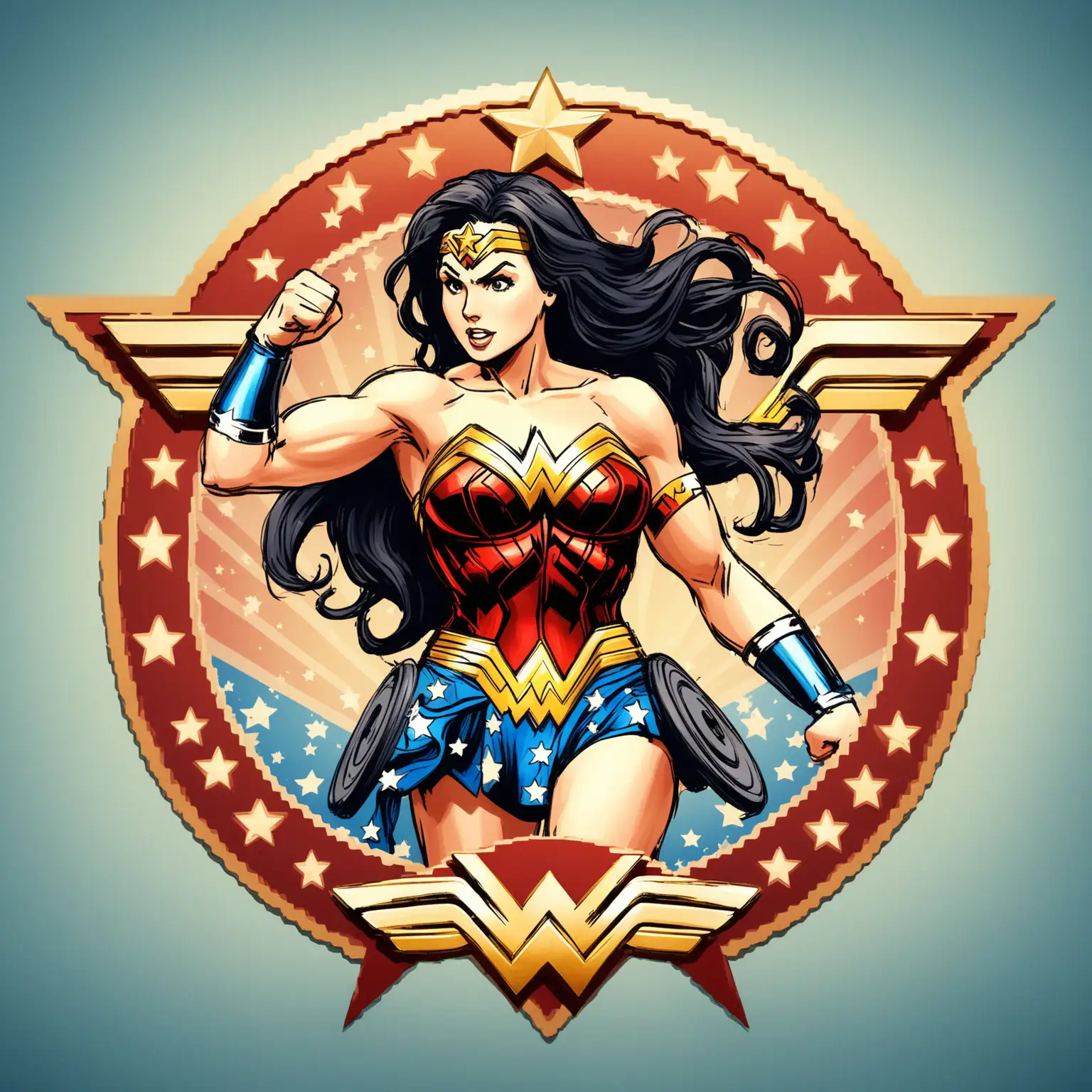 Empowering Fitness Wonder Woman Symbol Workout