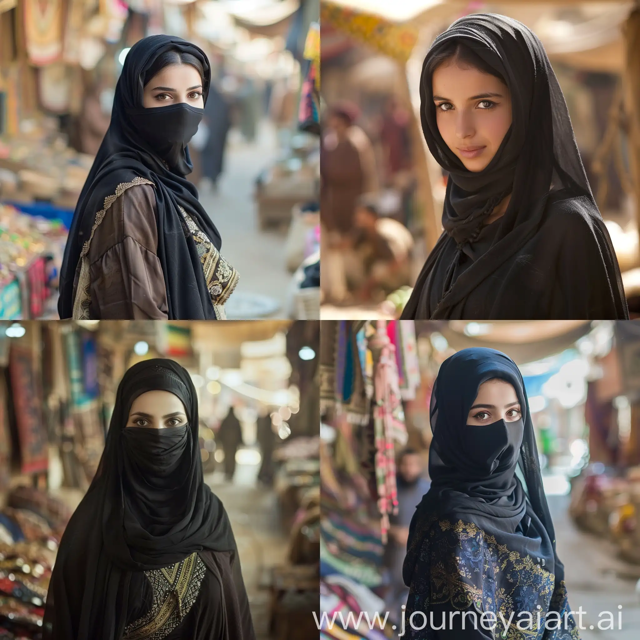 Elegant-8th-Century-Iranian-Woman-in-Traditional-Niqab-at-Pars-Market