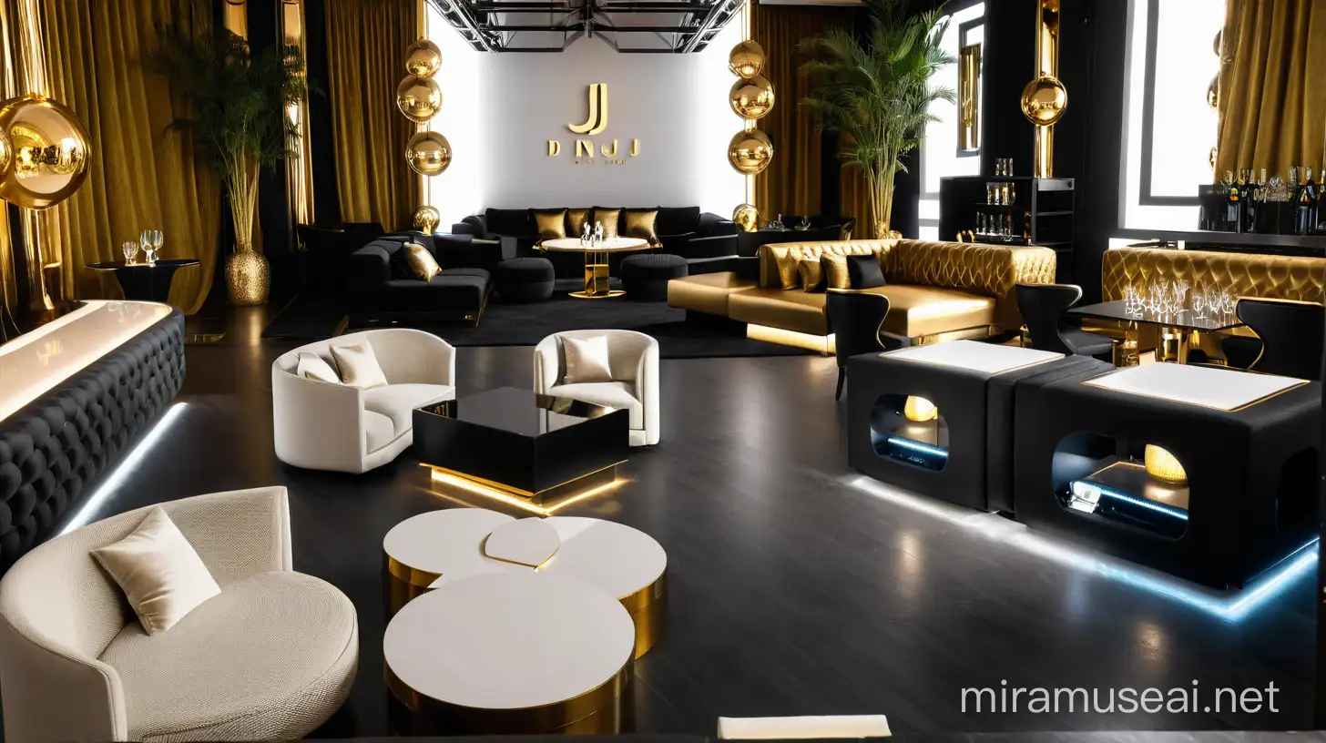 Luxurious Nightclub Transformation Sophisticated Gold and Black Ambiance