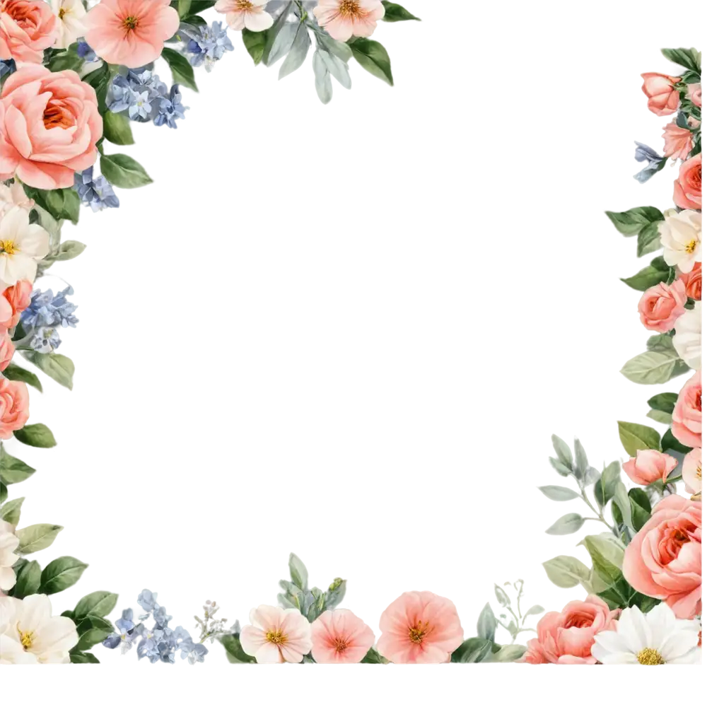 Exquisite-Floral-Corner-Frame-Stunning-PNG-Image-for-Versatile-Digital-Designs