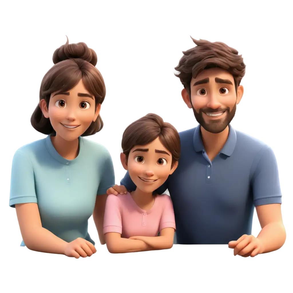 a cute family cartoon