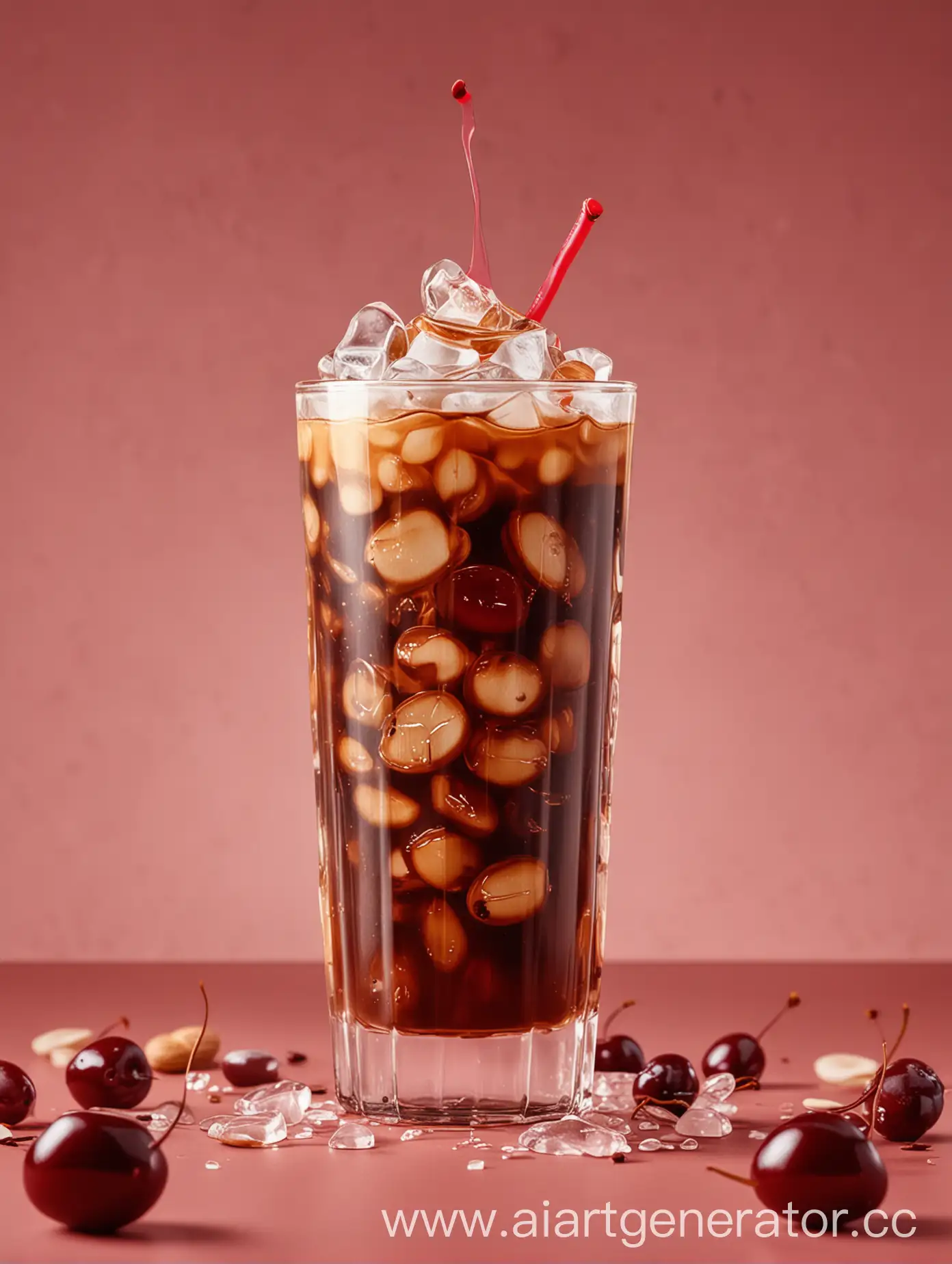 Refreshing-Cherry-Iced-Coffee-with-Almond-Syrup-and-Espresso