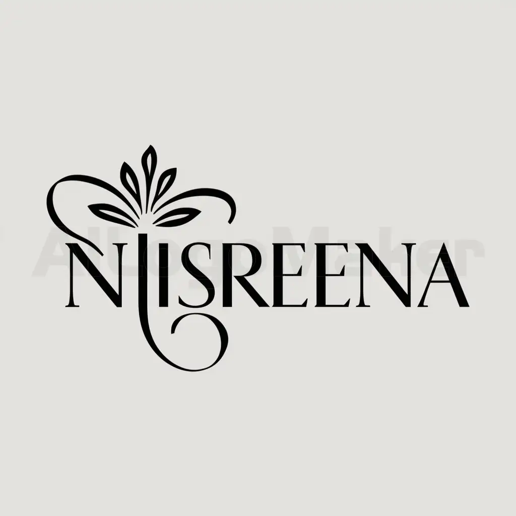 a logo design,with the text "Nisreena", main symbol:creative,Moderate,clear background