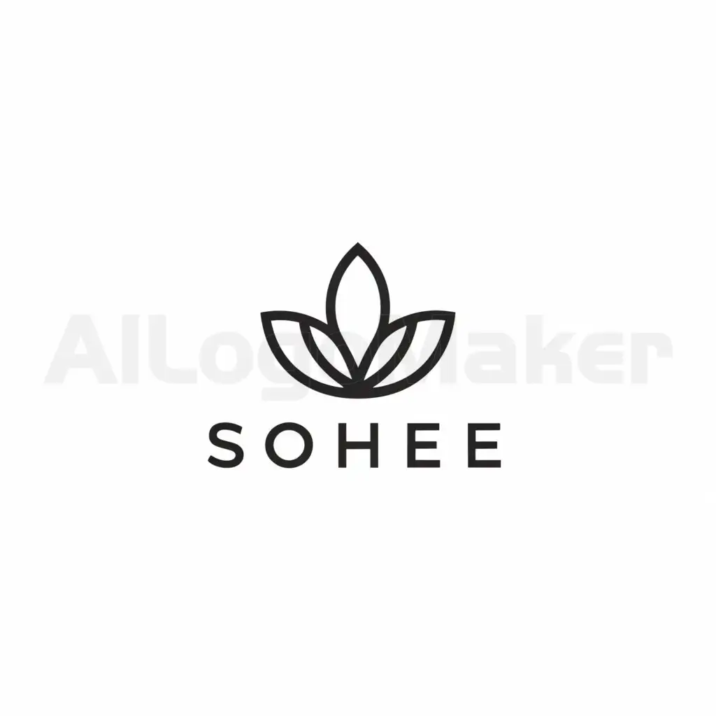 a logo design,with the text "sohee", main symbol:name,Minimalistic,be used in Beauty Spa industry,clear background