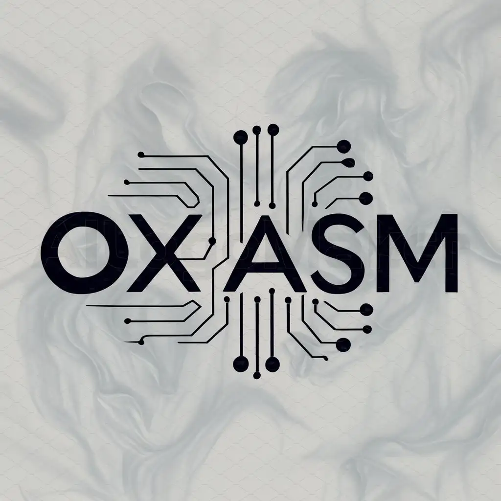 a logo design,with the text "0xASM", main symbol:Aesthetic, dark, program, coder, hackern,Moderate,clear background