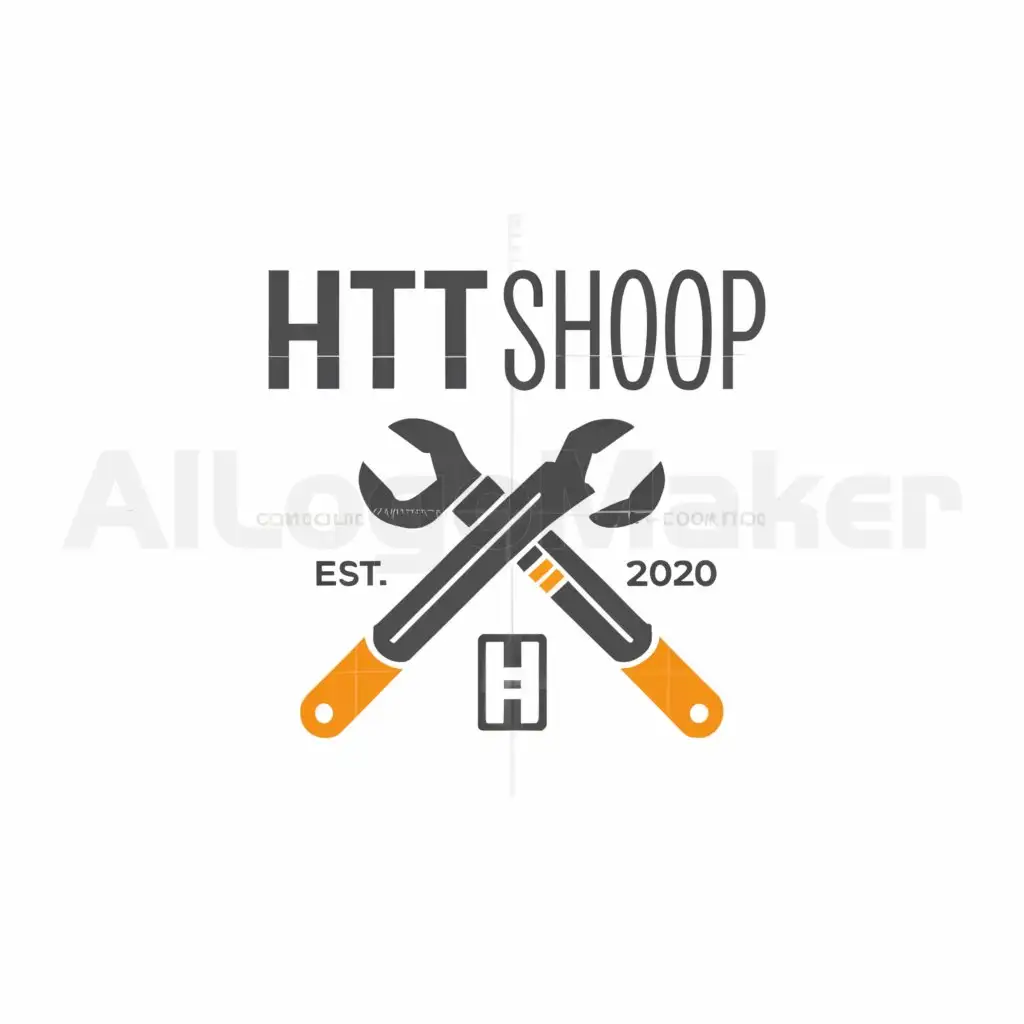 LOGO-Design-For-HTT-SHOP-Industrial-Chic-with-Hardware-Tools-Symbolism