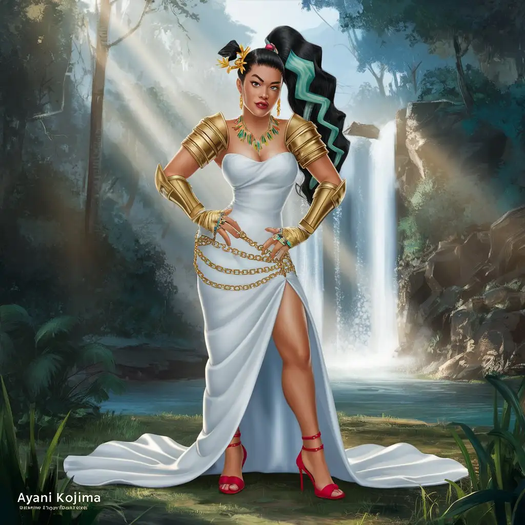 Fantasy Forest Encounter Enigmatic Woman in Empire Dress