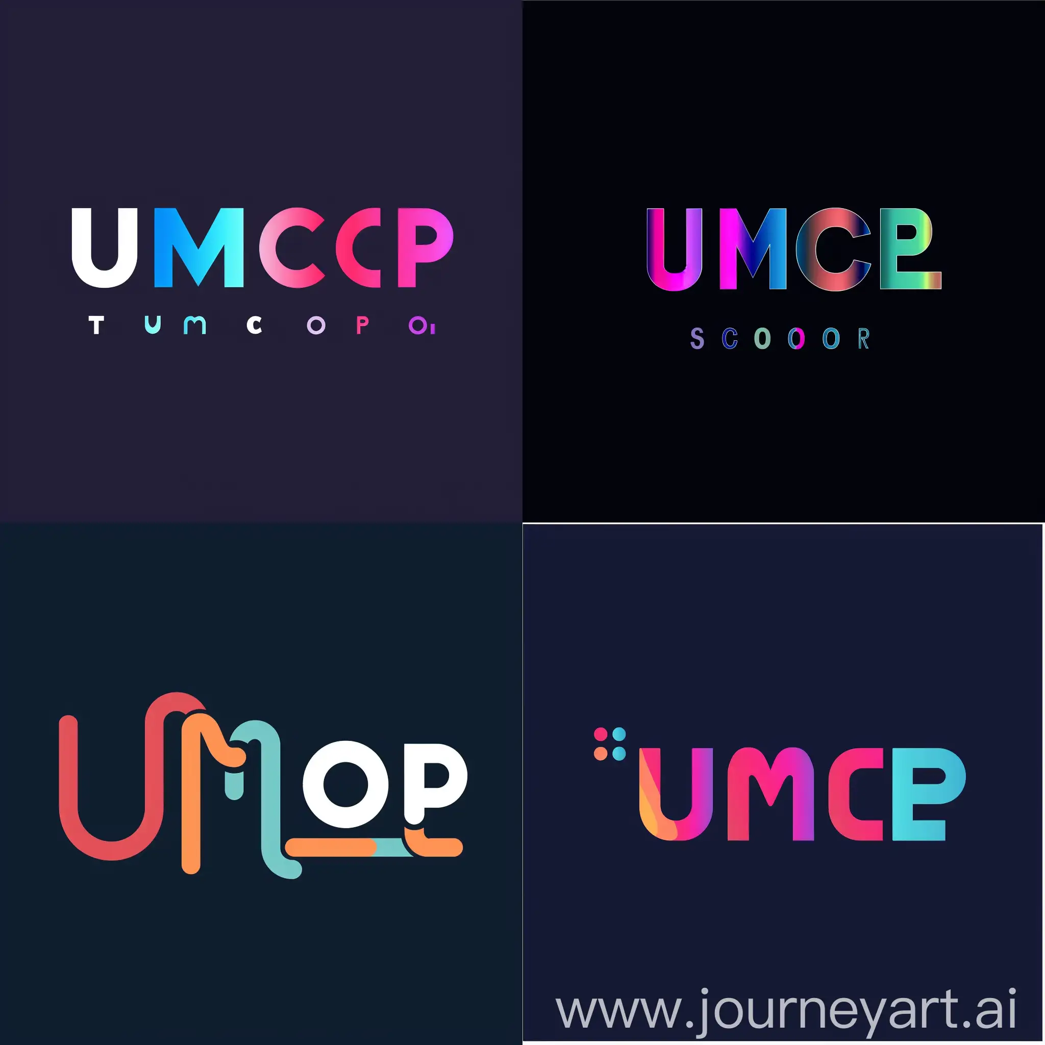 Простой логотип из букв для онлайн школы УмКод 