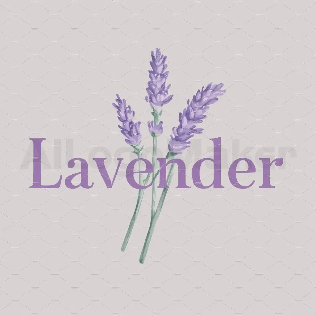 a logo design,with the text "Lavender", main symbol:lavender flower,Moderate,be used in Home Family industry,clear background