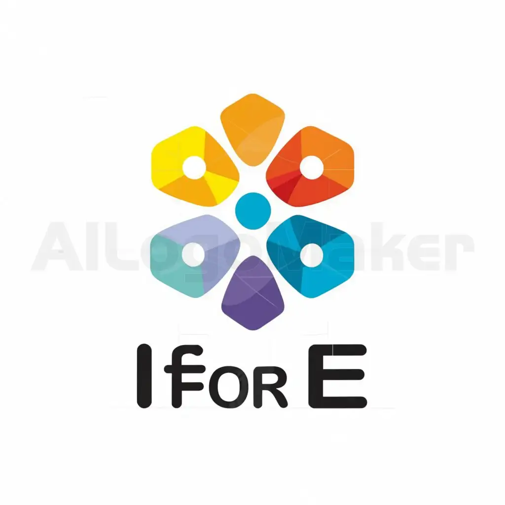 a logo design,with the text "i for e", main symbol:Hexagon,Moderate,be used in Education industry,clear background