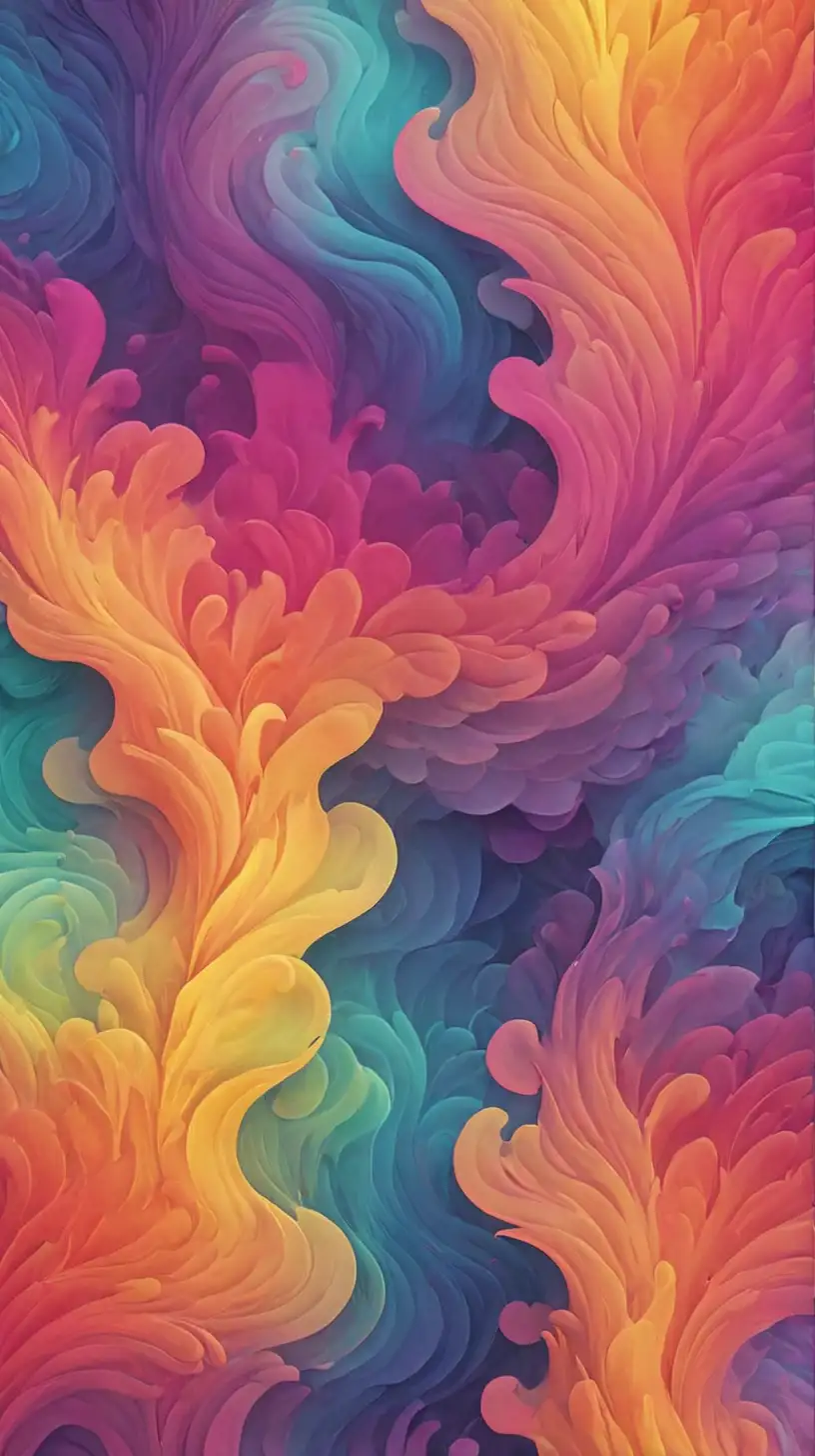 Vibrant Abstract Gradient Patterns in Multicolor Palette