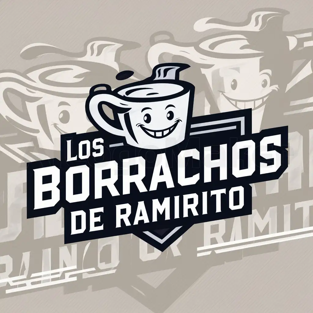 a logo design,with the text "Los Borrachos de Ramirito", main symbol:Foam cup sport team logo vector,Moderate,clear background