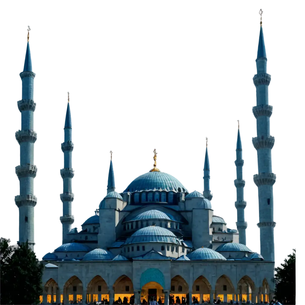 Stunning-Blue-Mosque-PNG-Image-Captivating-Beauty-in-HighResolution-Clarity