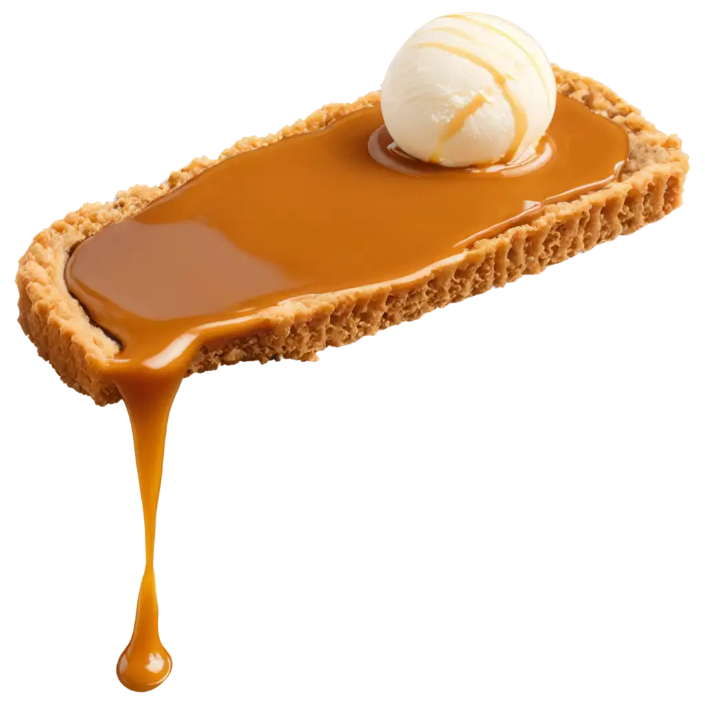 Butterscotch-Blondie-with-Vanilla-Ice-Cream-and-Caramel-Sauce-HighQuality-PNG-Image-for-Delectable-Dessert-Delights