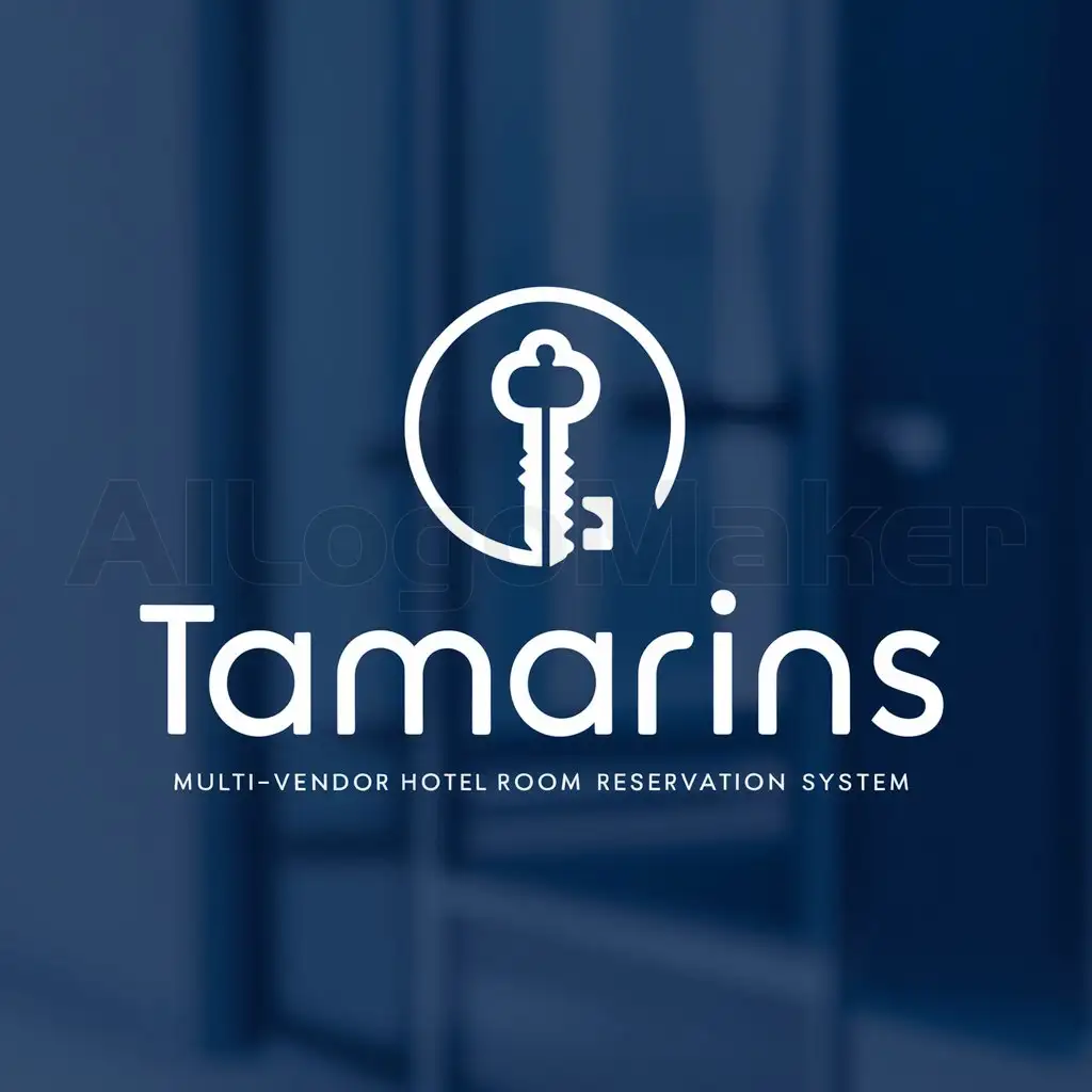 LOGO-Design-For-Tamarins-Streamlined-Text-with-Dynamic-Symbol-for-MultiVendor-Hotel-Room-Reservation-System
