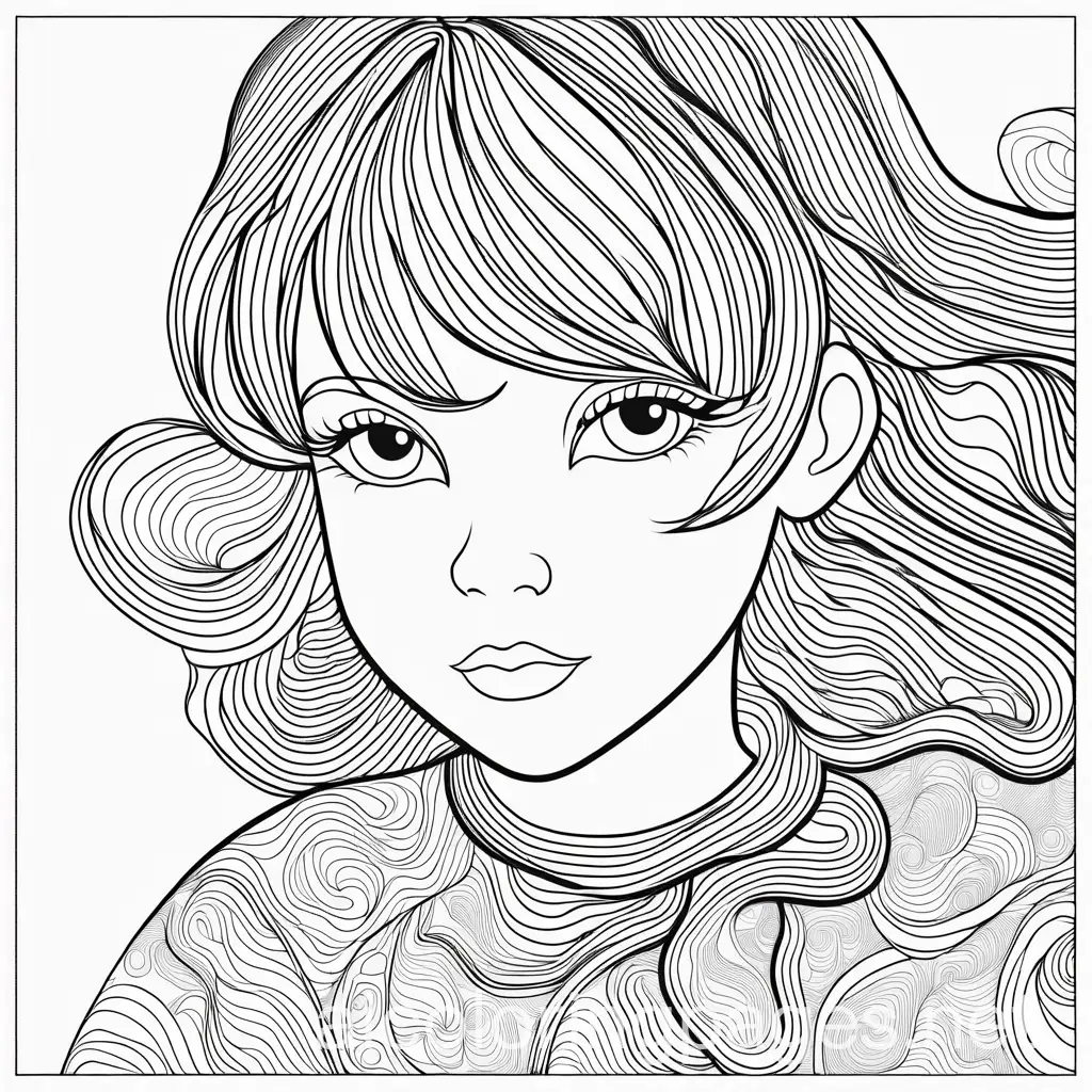 Autism, Coloring Page, black and white, line art, white background, Simplicity, Ample White Space