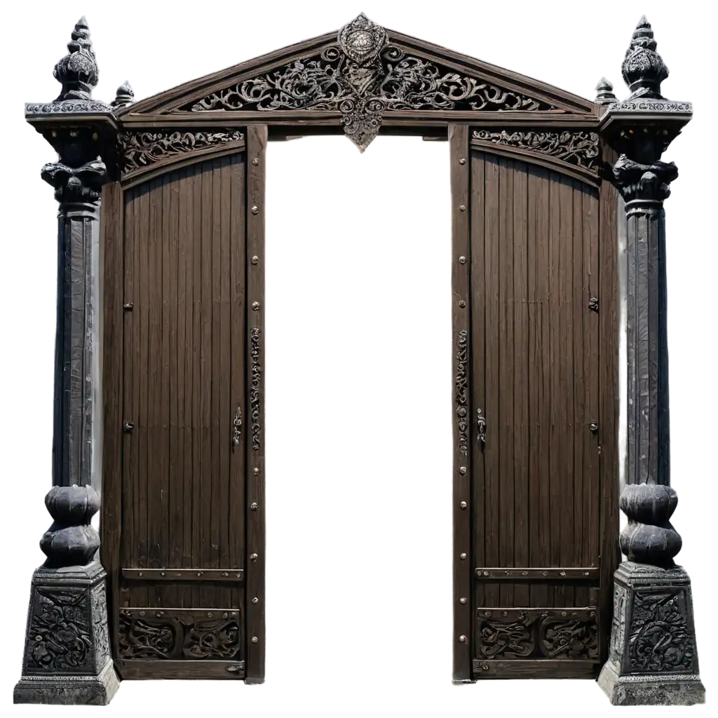 wooden throne gate